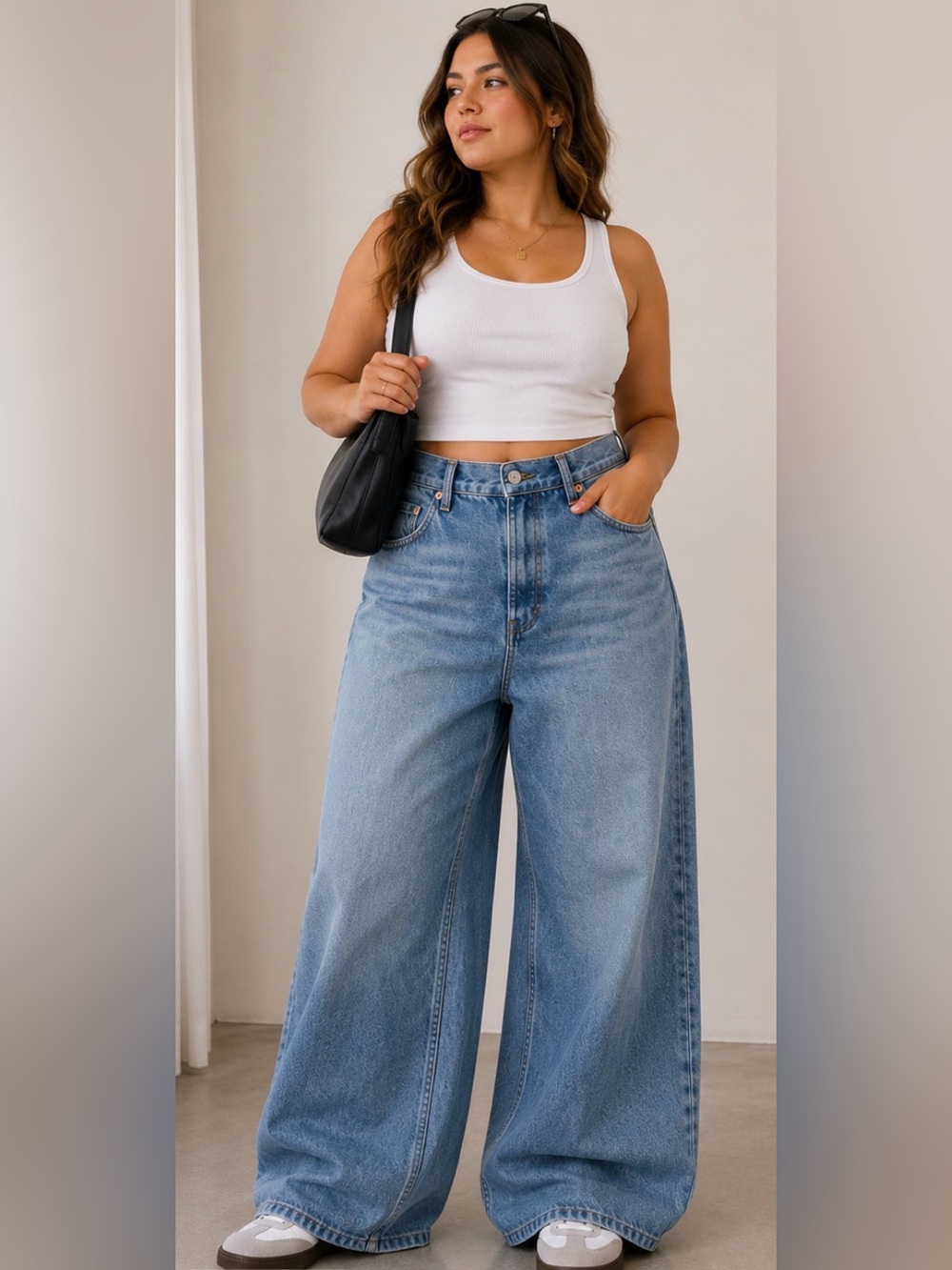 BDG Urban Outfitters NWT Anika Ultra Wide Leg Jeans Vintage Wash 34W